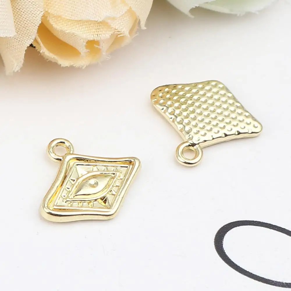

8Seasons Fashion Gold Color Metal Charms Eye Hollow Punk Style Pendants Women Men DIY Making Earrings Necklace Jewelry,10-20PCs