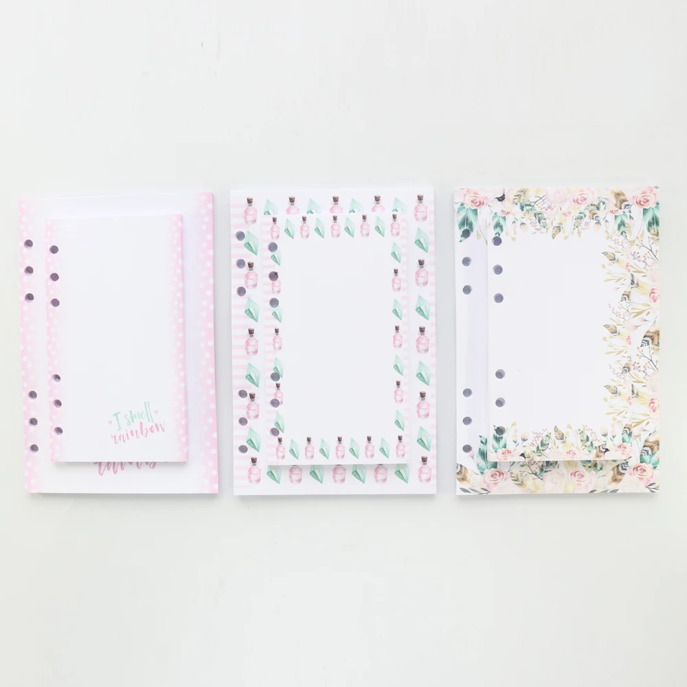 Оригинальная Милая ученическая мультяшная бумага Domikee с 6 отверстиями для