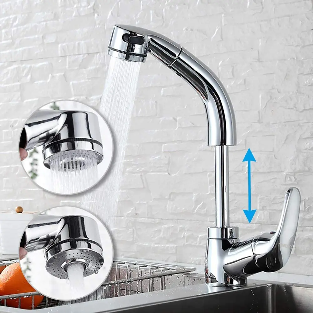 

Смеситель кухонный выдвижной одноуровневый, 360 дюйма, совместимый со стандартом Великобритании