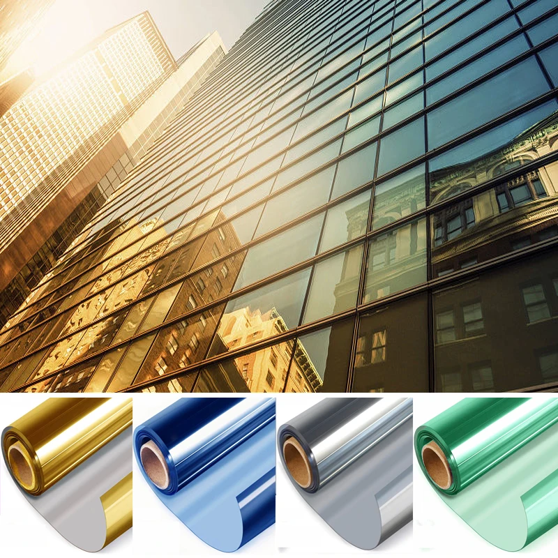Односторонняя зеркальная виниловая клейкая пленка на окна Антибликовая Защита