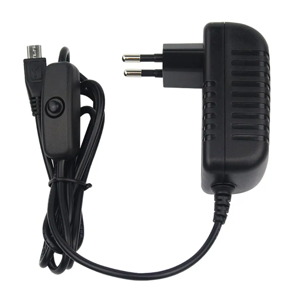 5V 3A Power Supply Charger AC Adapter Micro USB Cable with On/Off Switch For Raspberry Pi 3 pi pro Model B B+ Plus | Электроника