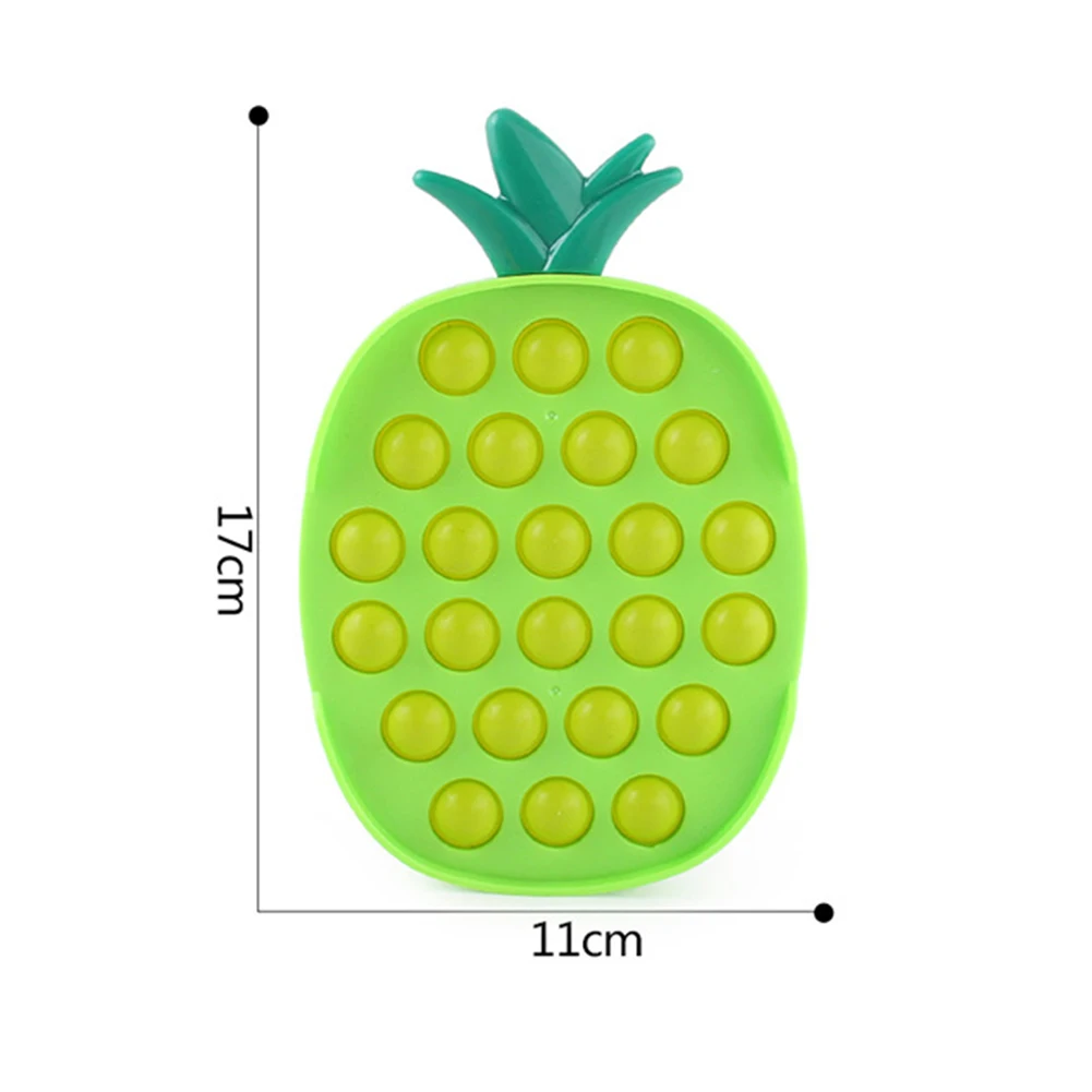 

Desktop Fruit Shaped Fidget Toys Push Bubble Silicone Reusable Toys Stress Reliever Fidget Dimple Toys Squeeze Board Toys