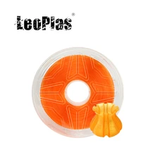 LeoPlas 1kg 1.75mm Transparent Translucent Clear Orange PLA Filament For 3D Printer Consumable Printing Supply Plastic Material