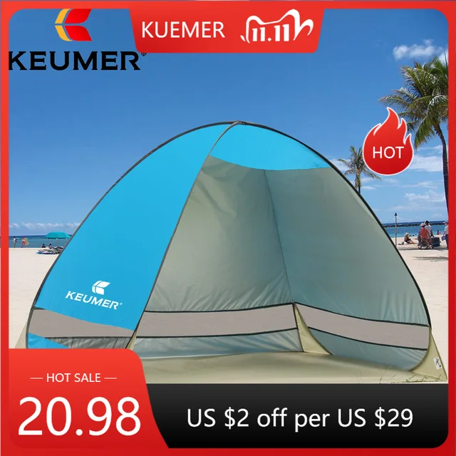 Automatic Beach Tent UV Protection Pop Up Tent Sun Shade Awning KEUMER Travel Tourist Camping Tents 1