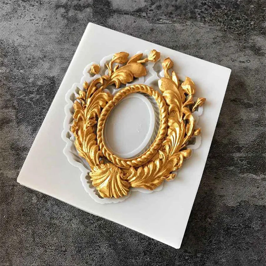 DIY силиконовые формы для выпечки торта украшения инструменты Ретро рамки форма