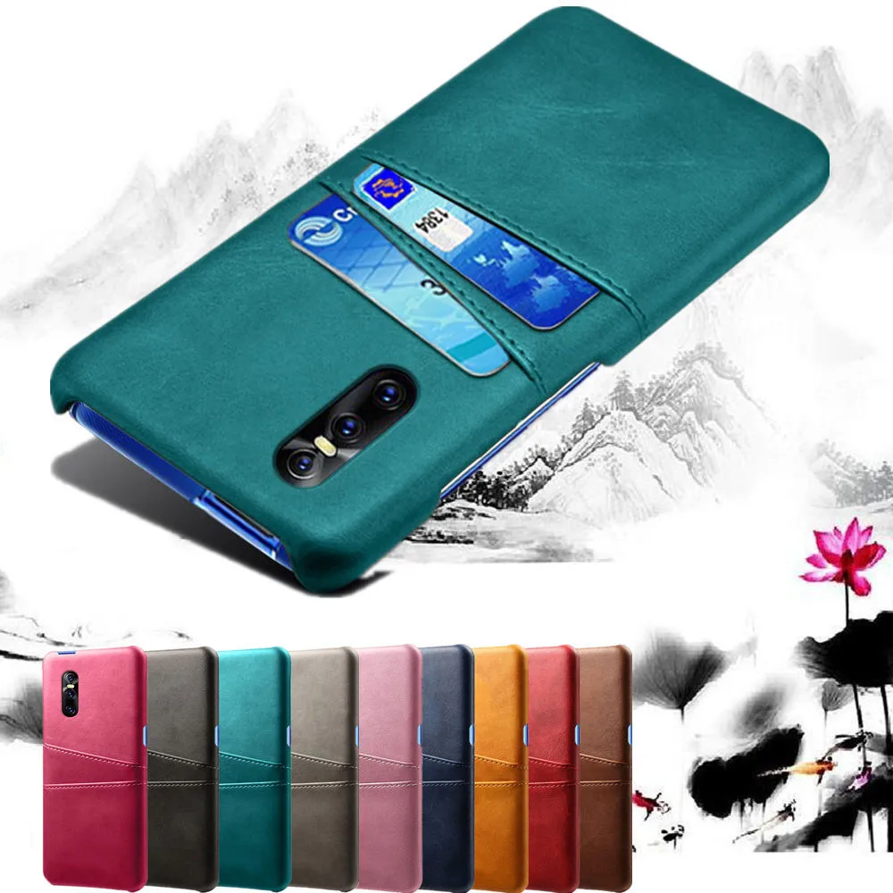 Кожаные чехлы с держателем для карт телефона Vivo V15 V17 V11 Pro V11i V9 чехол X23 X27 X7 X20 Plus X Play
