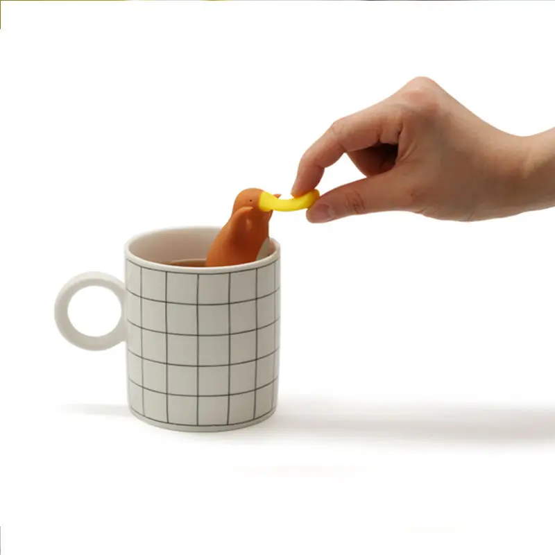 

Platypus Tea Strainer Resuable Silicone Spice Herbal Coffee Filter Food Grade Funny Accessories Tools
