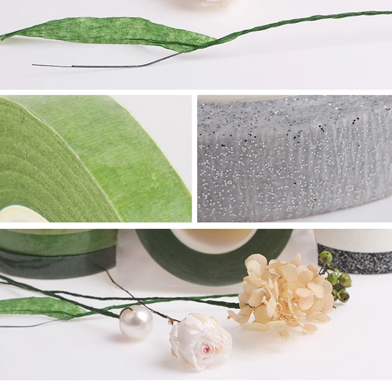 30 ярдов/рулон 12 мм многоцветный цветочный стволовых обертывание флорист