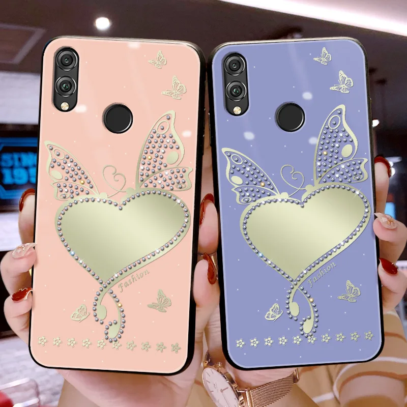 

3D Makeup Heart Mirror Case for Huawei P30 Pro P40 Lite Mate 20 30 40 Luxury Silicone Frame Cover Honor 8X 9X 30S View 30 Funda