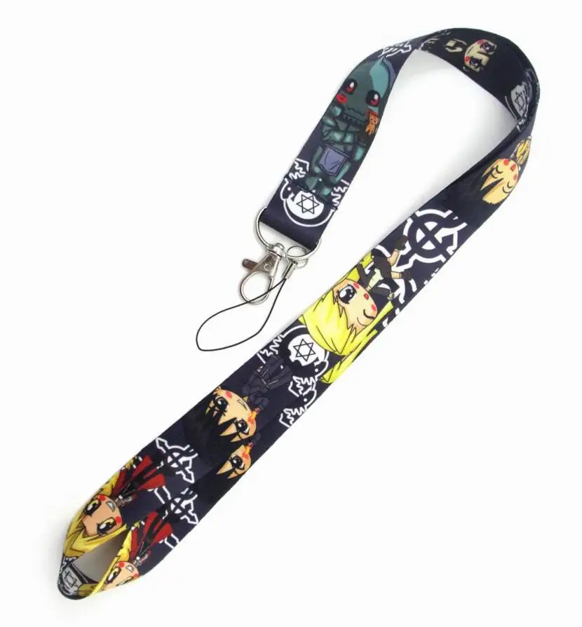 

Wholesale Lot Cartoon fullmetal alchemist Phone key chain Neck Strap Keys Camera ID Card Lanyard Free Shipping P038