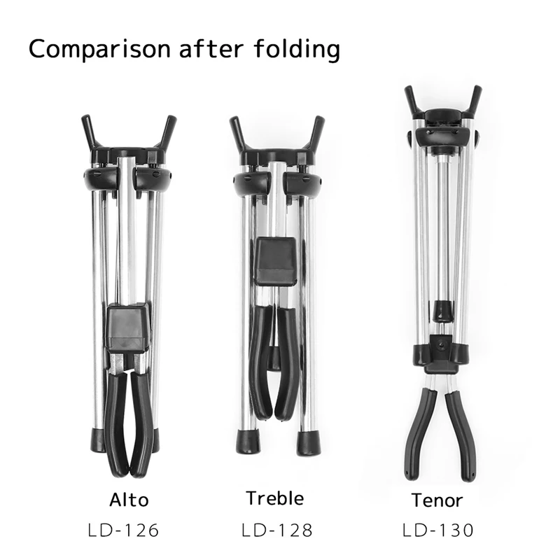 

Foldable Alto Tenor Saxophone Stand Sax Tripod Holder Portable Sax Metal Floor Stand Rack with Storage Bag