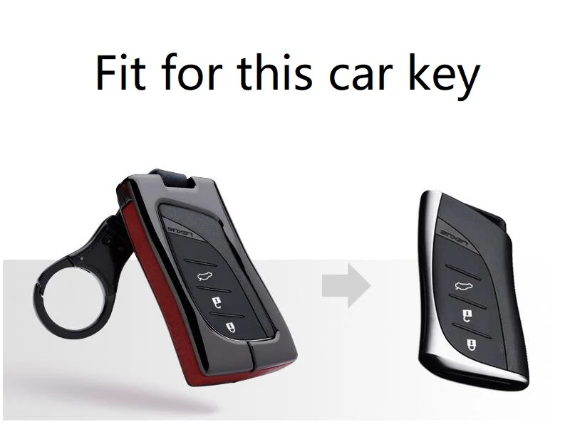 Автомобильный Гальванизированный сплав и кожа брелок для ключей чехол Lexus 2018 ES300h