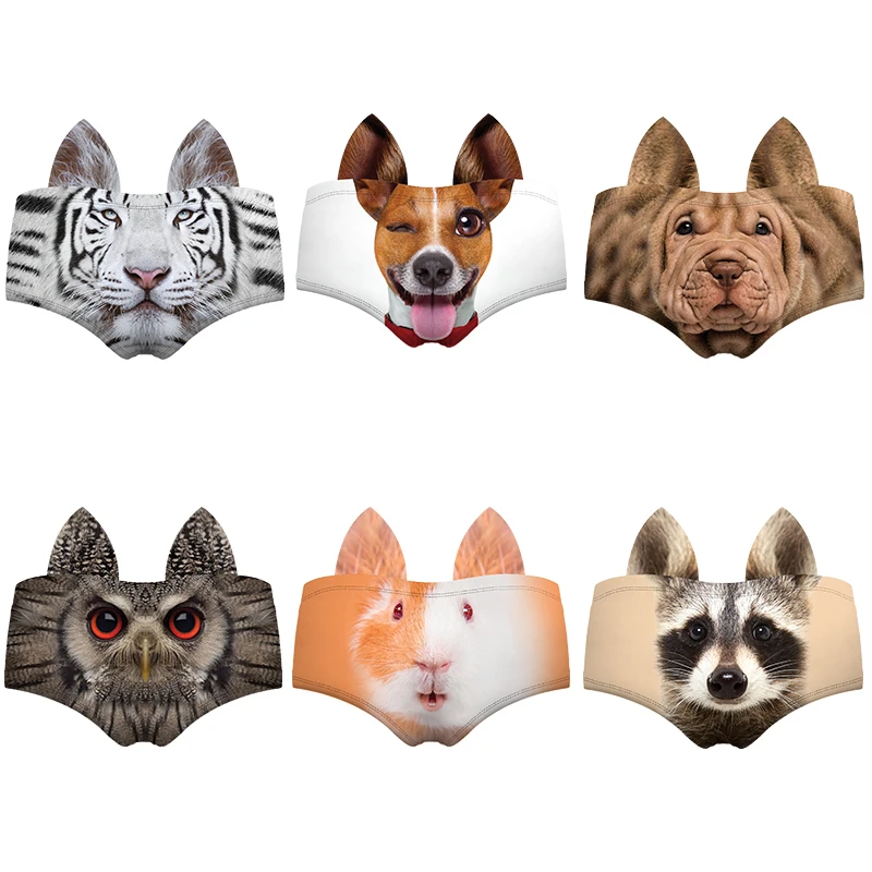 Женское нижнее белье с белыми тигровыми енотами и бежевыми ушками сексуальное