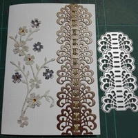 new lace flower edge border metal cutting dies stencils plum blossom for diy scrapbooking decorative crafts embossing paper card