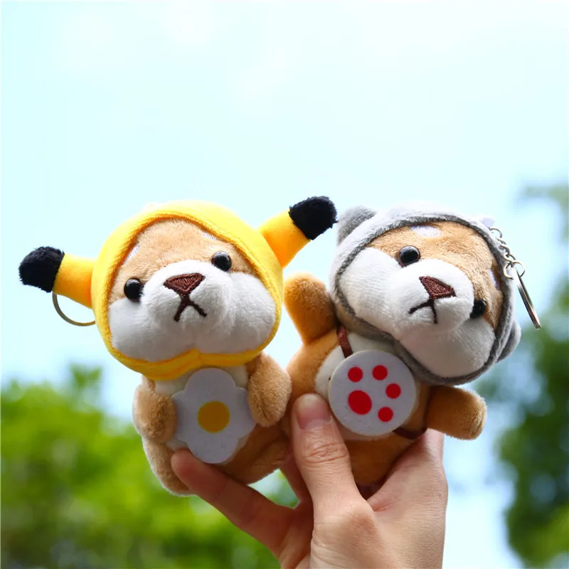 

Cartoon Akita Inu Key Ring Shiba Inu Plush Key Chain Cute Dog Bag Pendant Chinese Pastoral Dog Car Key Chains Couple Charm