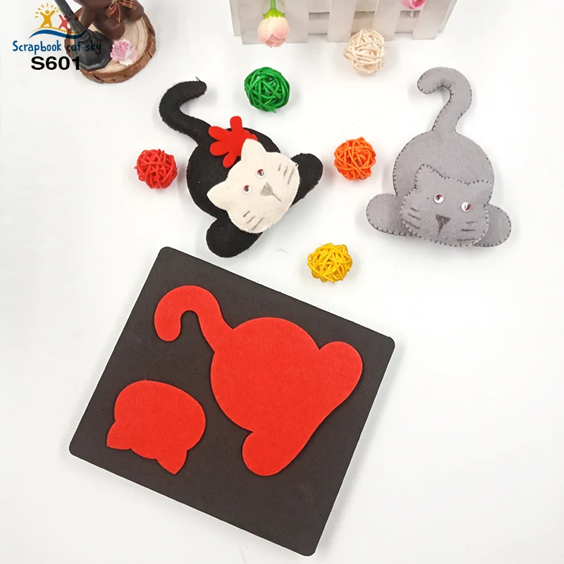 

Деревянная форма для скрапбукинга в форме кошки, можно повесить, модель S601 Muyu, подходит для большинства машин