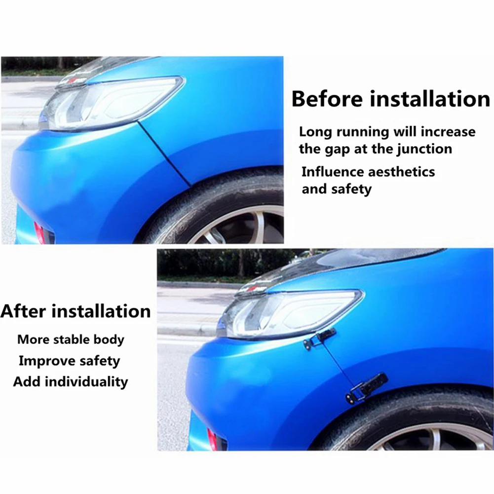 2 шт. Безопасности Крюк Замок Клип Комплект универсальные автомобильные бамперы