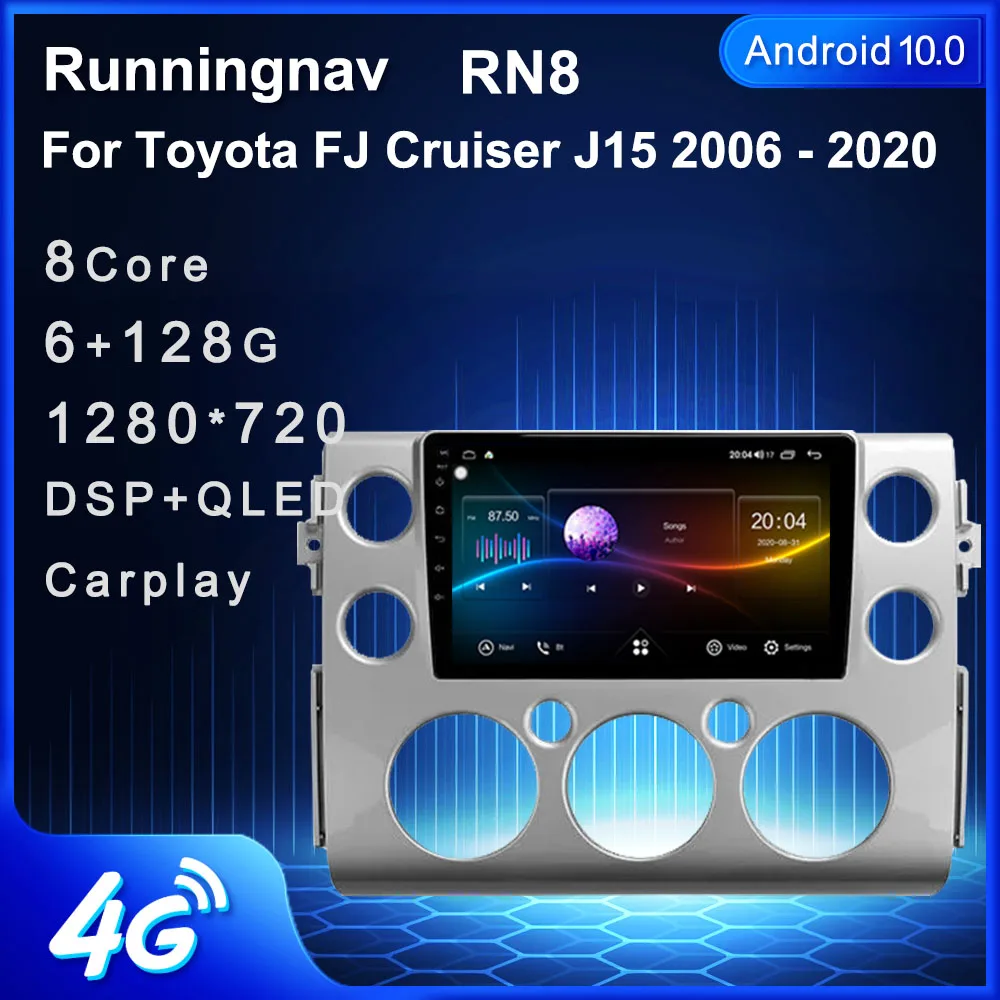 

4G LTE Android 10.1 For Toyota FJ Cruiser J15 2006 - 2020 Car Radio Multimedia Video Player Navigation GPS RDS No Dvd