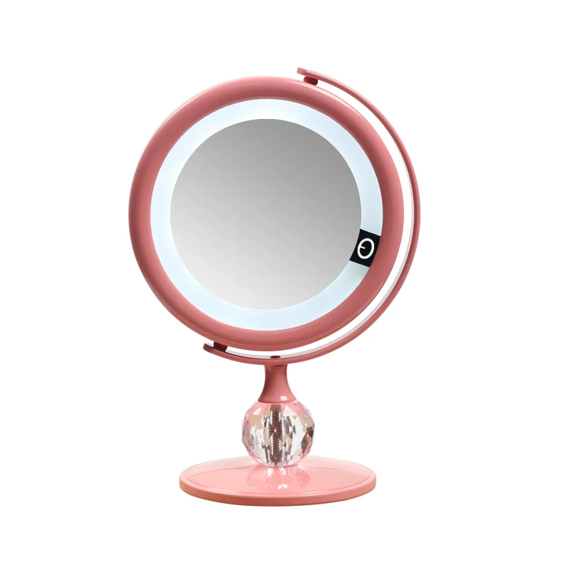 Diamond mirror A Панель регулировки яркости подсветки светодиодный зеркало Сенсорный экран зеркало для макияжа класса люкс зеркало с 20 светодиодный свет 180 градусов регулируемый стол с зеркалом для макияжа - Цвет: Diamond mirror A