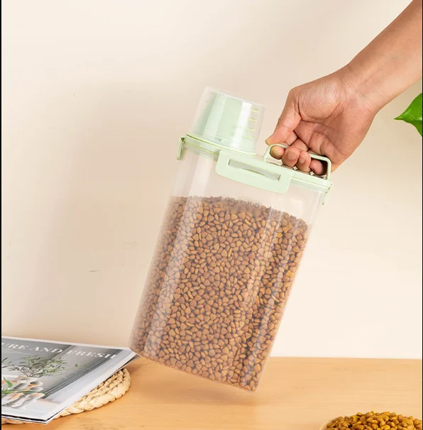 Пластиковая кормушка для домашних животных контейнер хранения пищевых