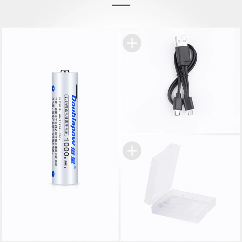 1PC 1.5V 1000mWh AAA Rechargeable Battery USB Charging Li-ion Bateria for Camera Flashlight Toy Calculator | Электроника