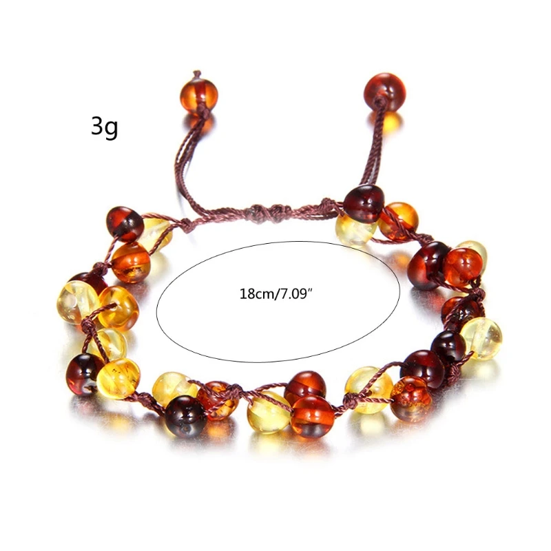 

Certified Genuine Baltic Teething Bracelet Raw Unpolished Baroque Baltic Bracelet Baby Beads for Teethers