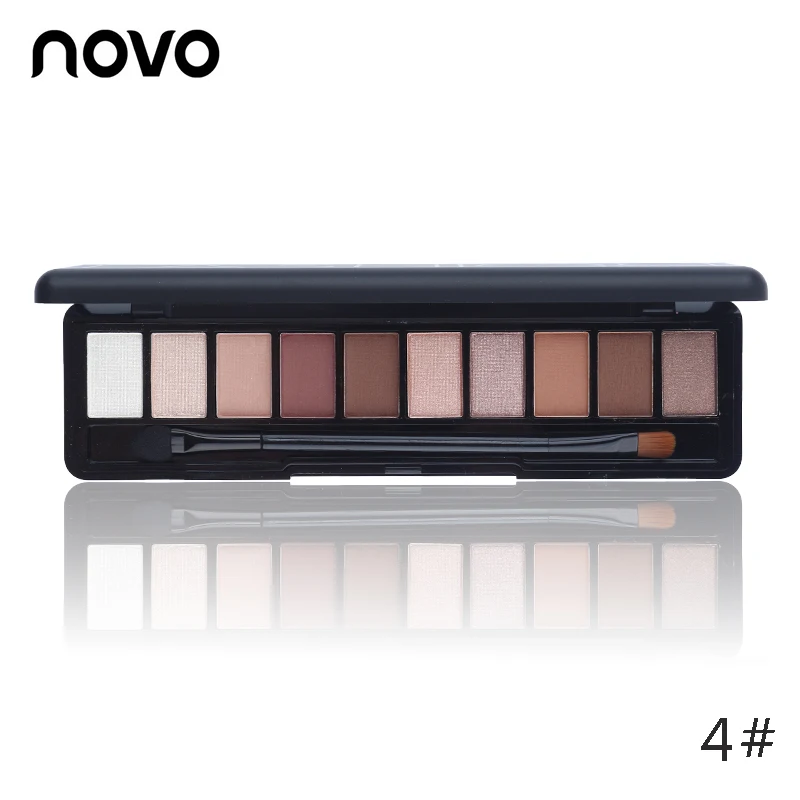 10 color 04 NOVO Beauty Cosmetics, 10 видов цветов, матовая палитра теней для век, палитра теней для век, водостойкие - Цвет: 10 color 04