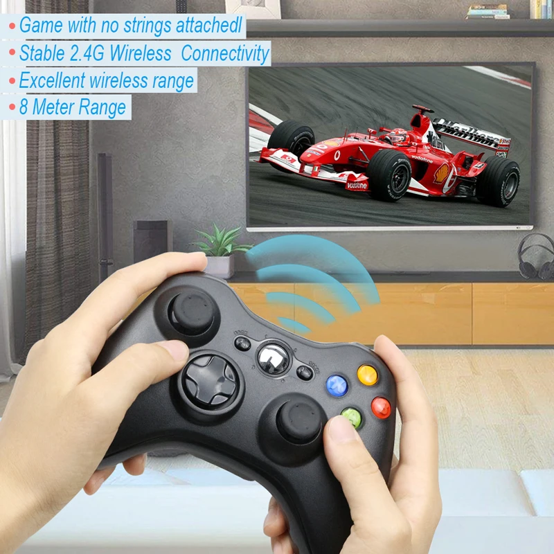 Gamepad Joystick Controller Wireless Controller For Microsoft Xbox 360 With PC Receiver Wireless 2.4G