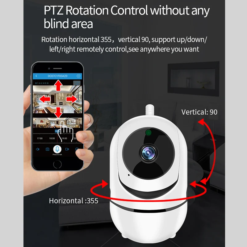 IP-камера для домашнего видеонаблюдения HD 360 P Wi-Fi ночное видение | Электроника