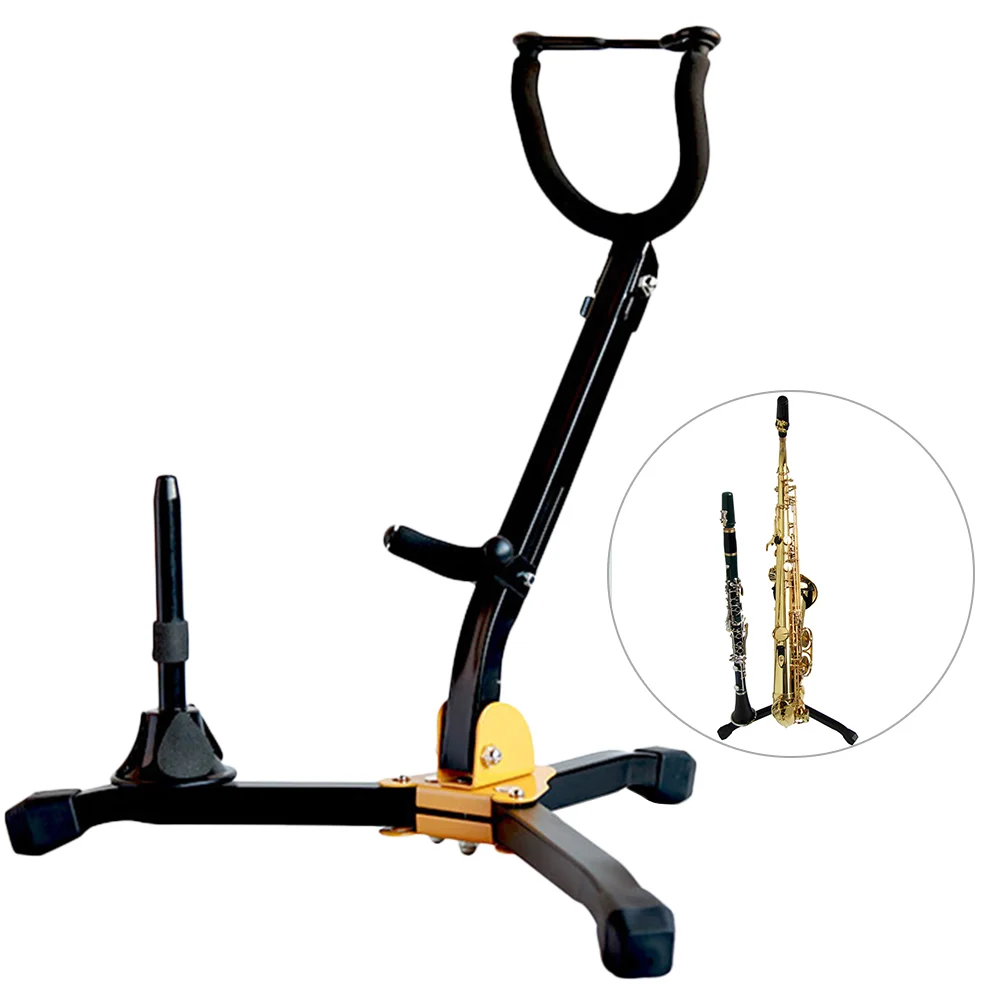 

Foldable Portable Alto Tenor Saxophone Stand Sax Tripod Holder Instrument Saxophone Accessories for Saxophone Clarinet Flute (Bl