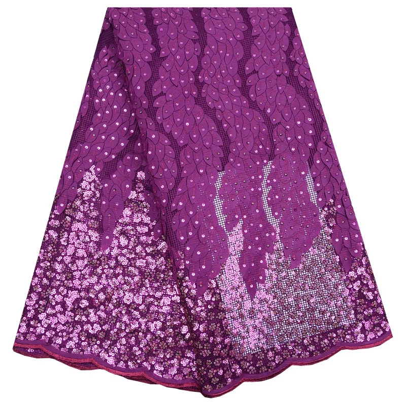

Kalume Latest French Net Lace Fabric 5 Yard Sequined African 3D Lace Fabric With Sequins Nigerian Laces For Party Wedding F1798