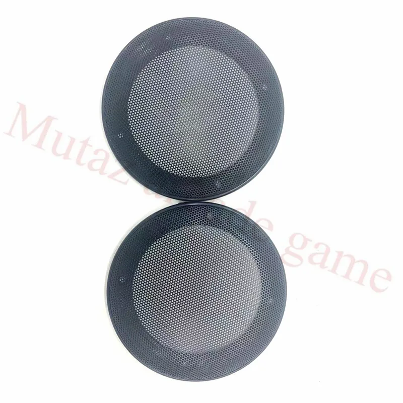 

2PCS 4" Plastic Black Speaker Cover Car Audio Metal Grill Mesh Subwoofer Decorative Circle Tweeter Protective Cover