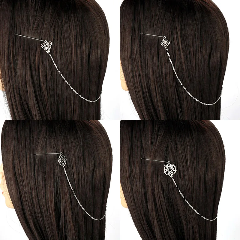 

Women Vintage Celtic Vikings Hairpin Celtics Knot Hair Accessories Norse Hair Pin Viking Hair Clip for Women Longhair Decor 1PC