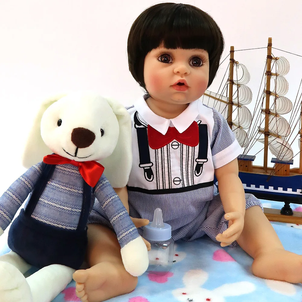 

Силиконовая кукла-Реборн, Реалистичная, 56 см