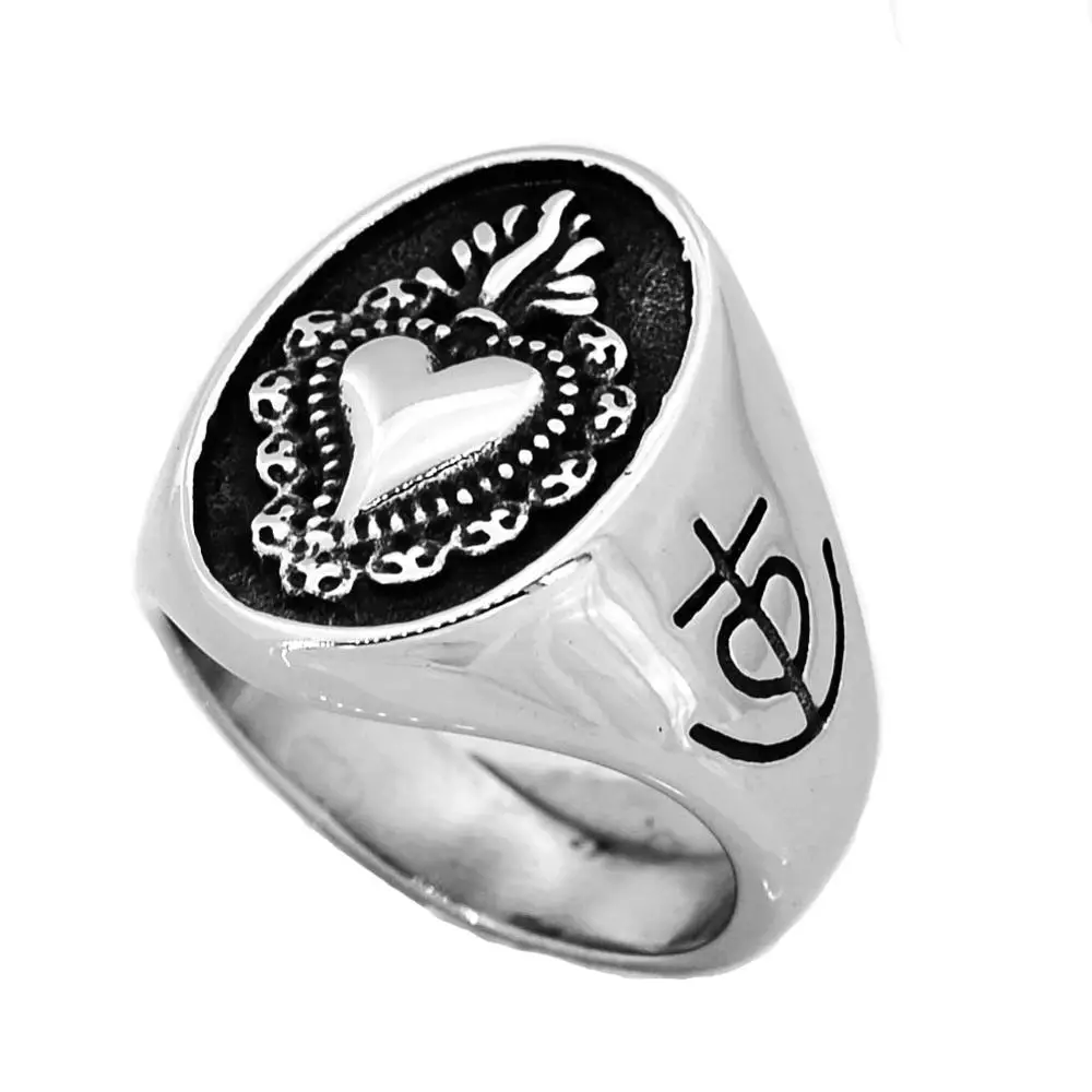 Fanssteel нержавеющая сталь ювелирные изделия пламя сердце кольцо FSR14W33|ring ring|jewelry