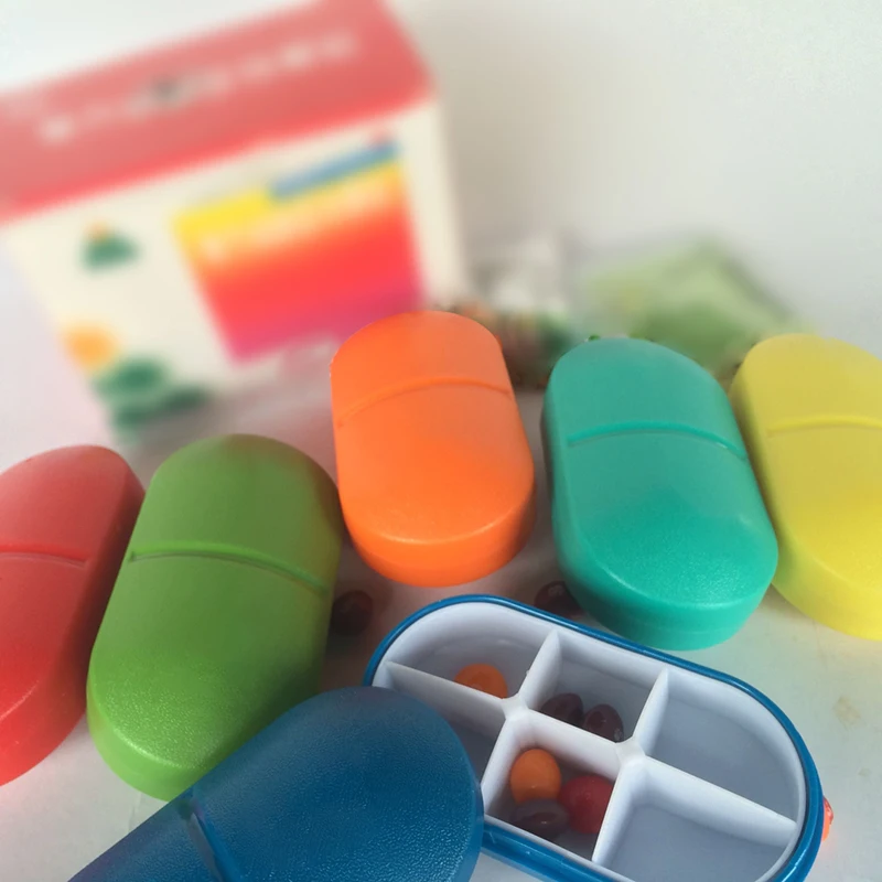 Красочная симпатичная коробка для таблеток семейная жизнь Выдвижной Дорожный