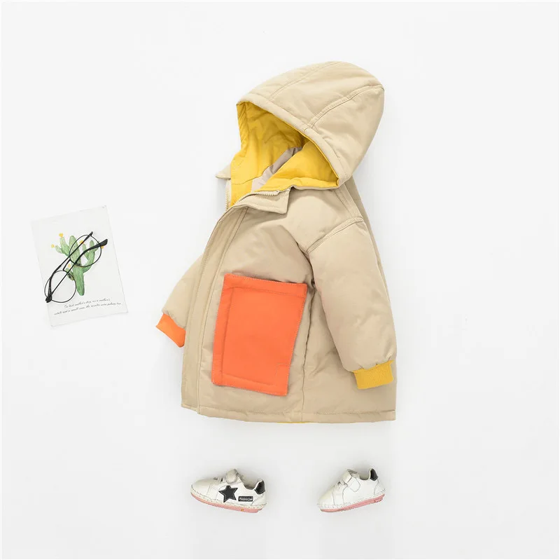 Куртка для маленьких девочек осенне-зимняя куртка пальто теплая верхняя одежда с
