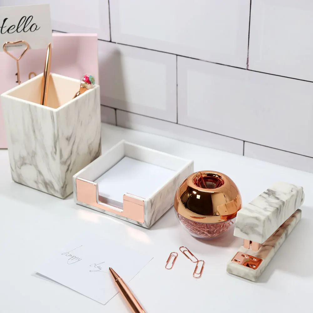 Ceny Materiały Biurowe Zestaw Akcesoriów Szkoła Home Office Dostępny Marmurkowy Zestaw Do Przechowywania Na Biurko