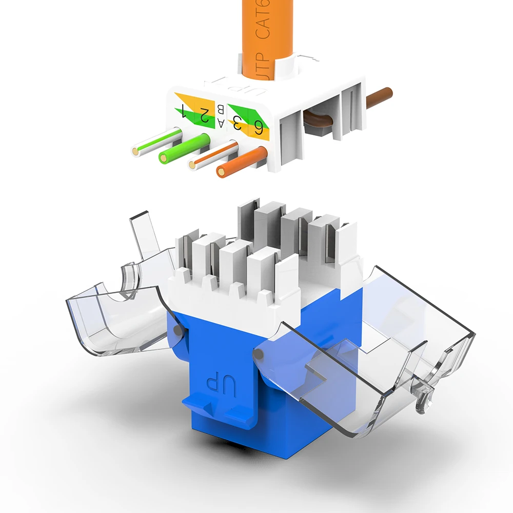 Устройство AMPCOM 10 шт. в упаковке с разъемом для ключей без инструмента CAT6 разъем RJ45
