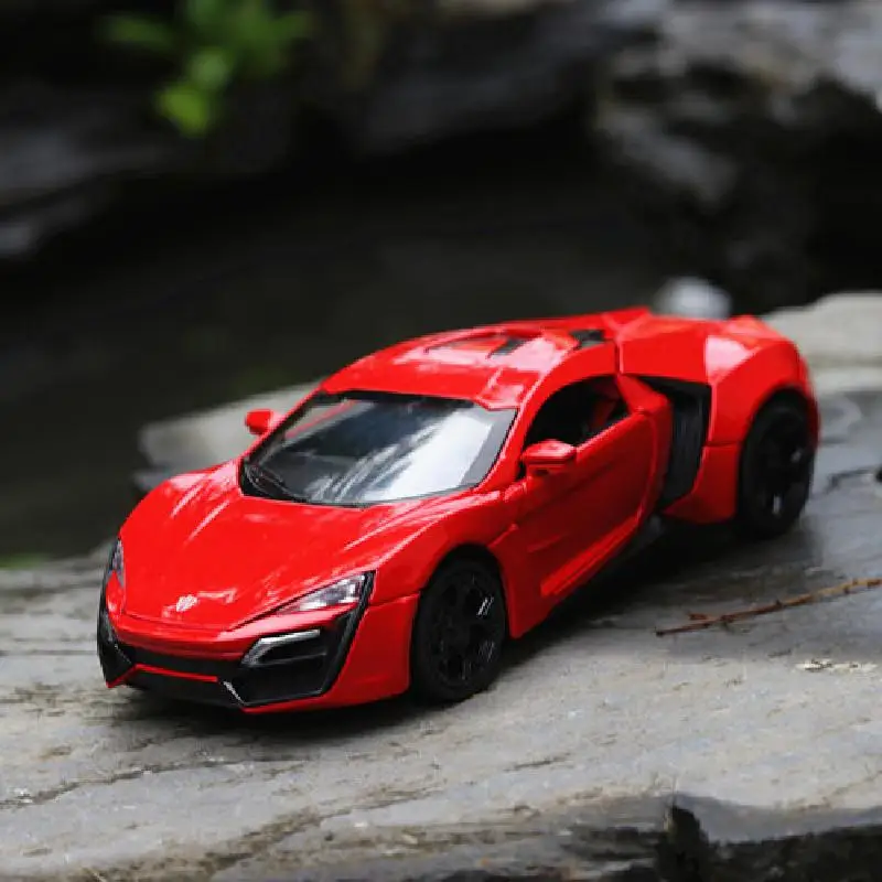 

1:32 Lykan Hypersport литая модель автомобиля из сплава звук и лёгкость оттягиваемая машина открывающаяся имитация игрушки Детский подарок на день р...