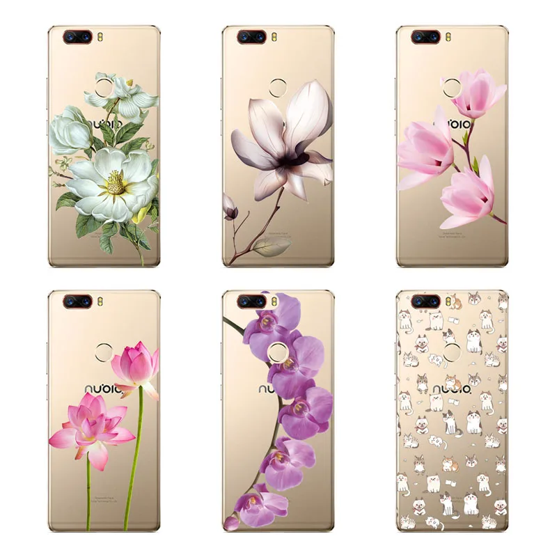 Soft TPU for zte nubia M2 lite z11 mini s z17 Case flower Cover Phone protect cases shell |