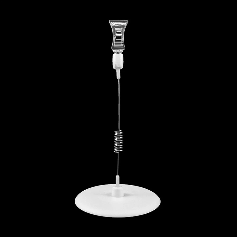 Advertising Wobbler Clip Stand Plastic Base Sticky Adhesive Sign Holder Shaking Pricing Card Note Label Tag | Дом и сад