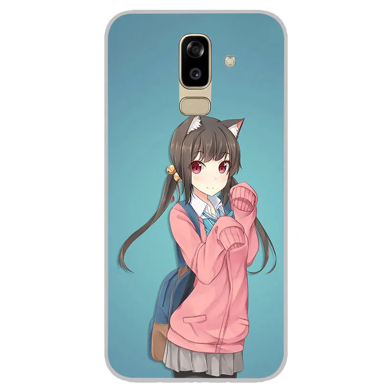 Для девочек с милой аппликацией в виде кошачьей мордашки матовый Силиконовый