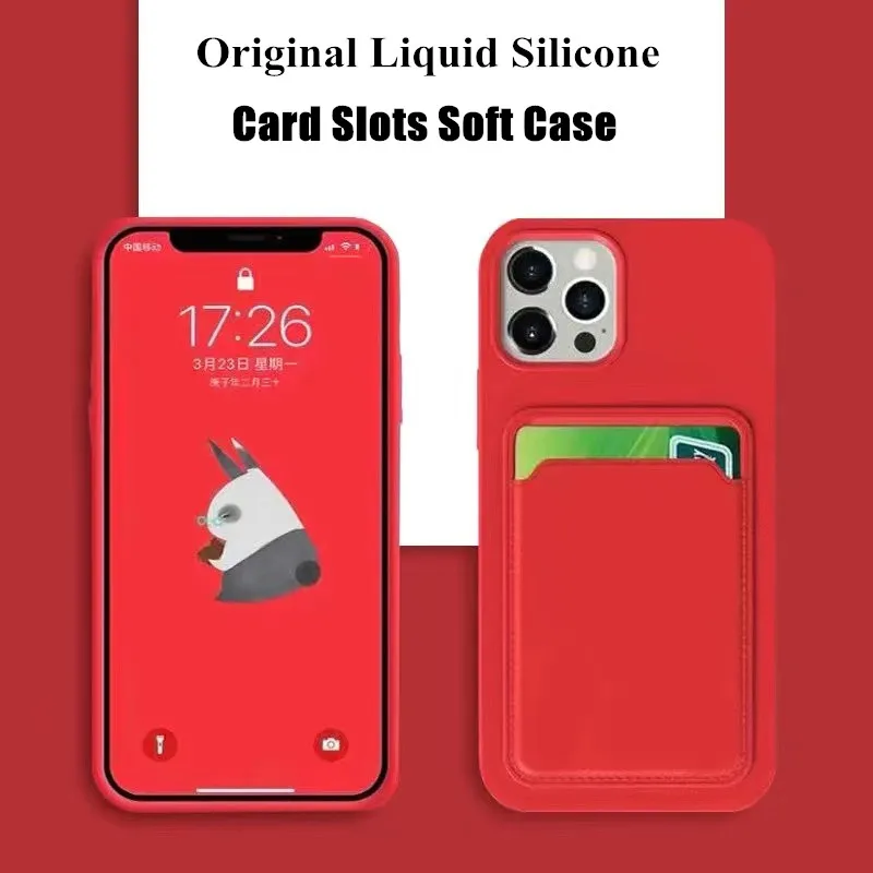 

For Samsung A32 4G Case Phone Cover 6.4'' A325F Liquid Silicone Card Slots Soft Case for Samsung Galaxy A32 5G 6.5'' A 32 2021