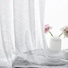 Занавески на окна и дверь, белые крылья бабочки, волнистые, уникальный дизайн, тюлевые занавески, вязаная романтичная вуаль для гостиной #60