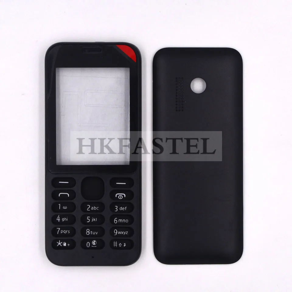 Black housing keypad HKFASTEL высококачественный корпус клавиатуры для Nokia 215 Dual SIM Полный Мобильный телефон чехол с клавиатурой - Цвет: Black housing keypad