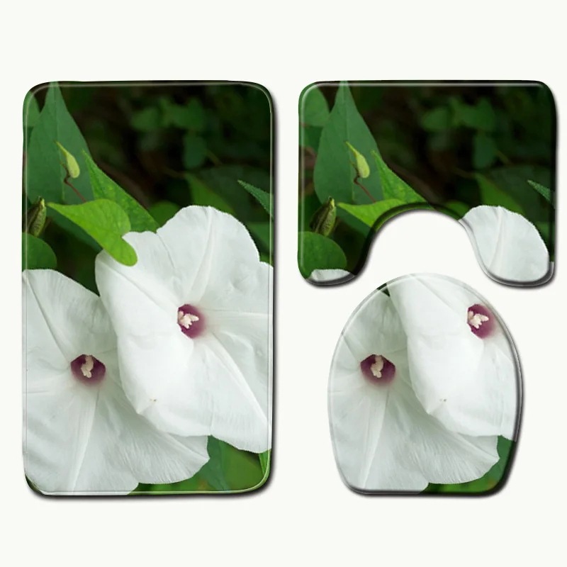 Zeegle с цветочным принтом Ванная комната коврик из микрофибры ковер Нескользящие