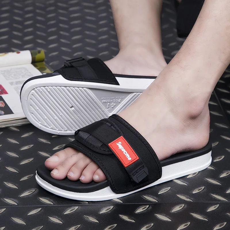 

CYYTL EVA Men Summer Slippers Fashion Beach Flats Non Slip Outdoor Water Sandals Bathroom Home Couple Slides Chanclas Hombre