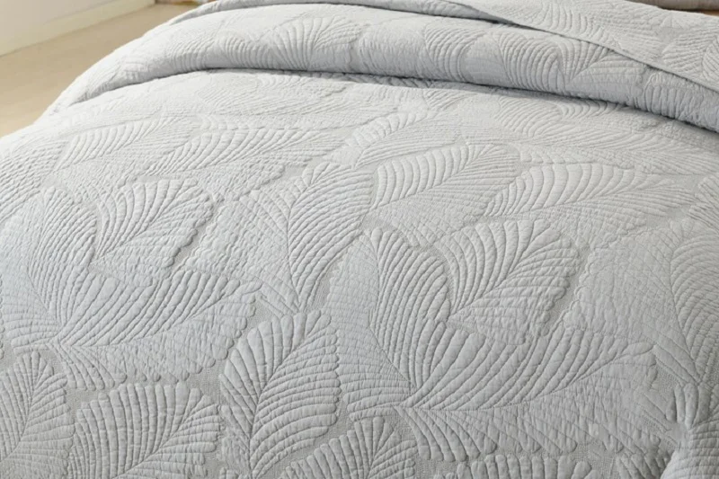 Prezzo CHAUSUB Copriletto Sul Letto Trapunta Solida Set 3 Pezzi Trapunte In Cotone Copriletto Fodere King Queen Size Coperte Coperta Estiva Grigio