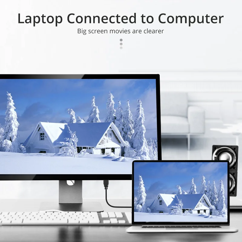 ANKNDO 4K мужской на монитор для мужчин провод 1080P Hdmi совместимый видео кабель 1 м